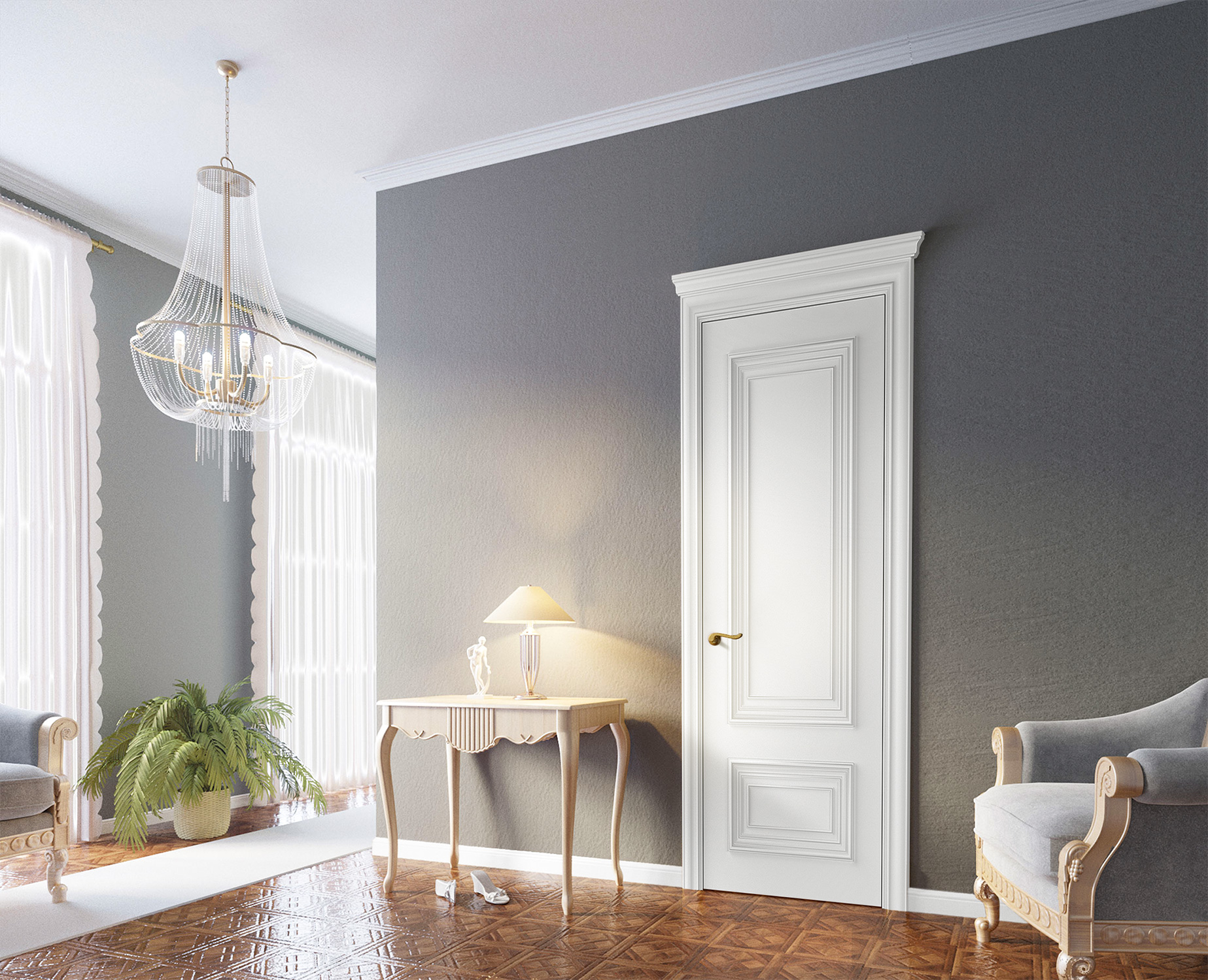 PALAZZO 2 POLAR WHITE SWING BELLDINNI MODERN INTERIOR DOOR | $859